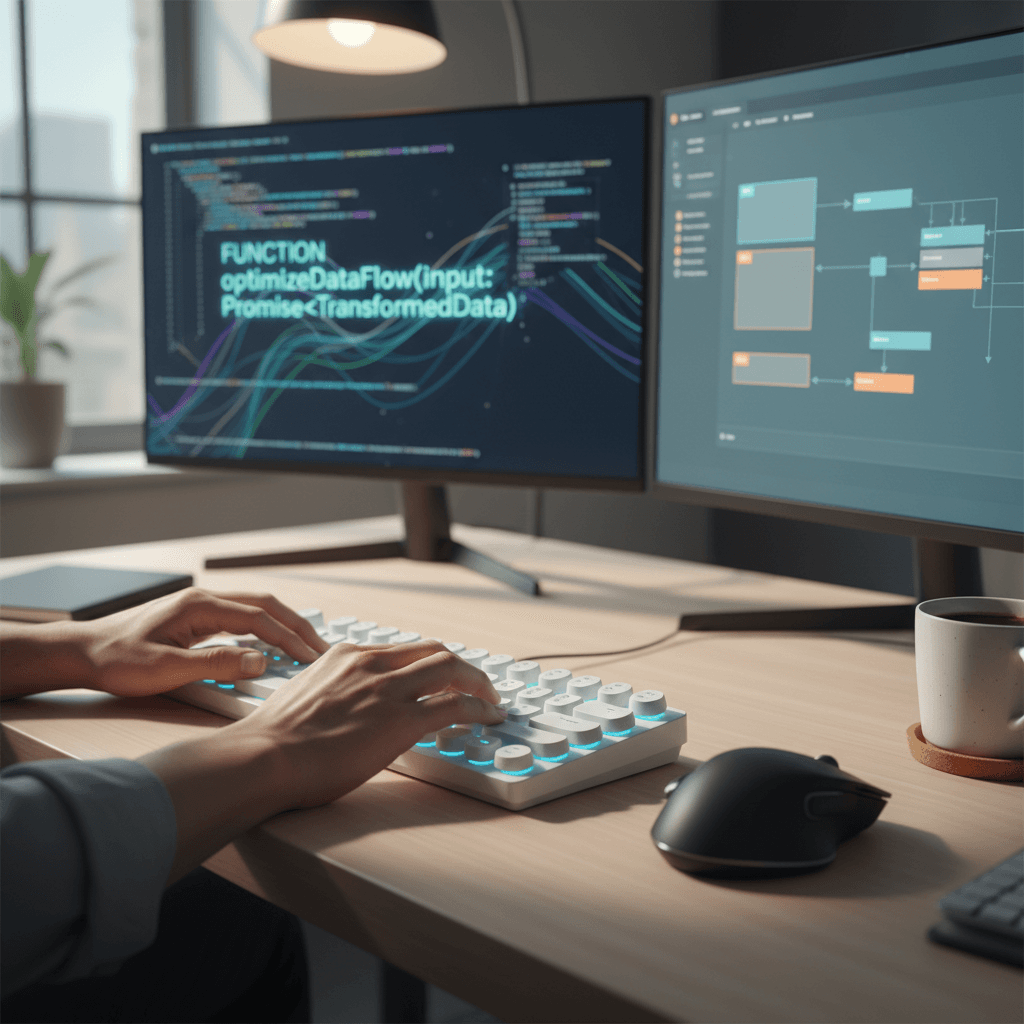Hands on keyboard during IT implementation and support work