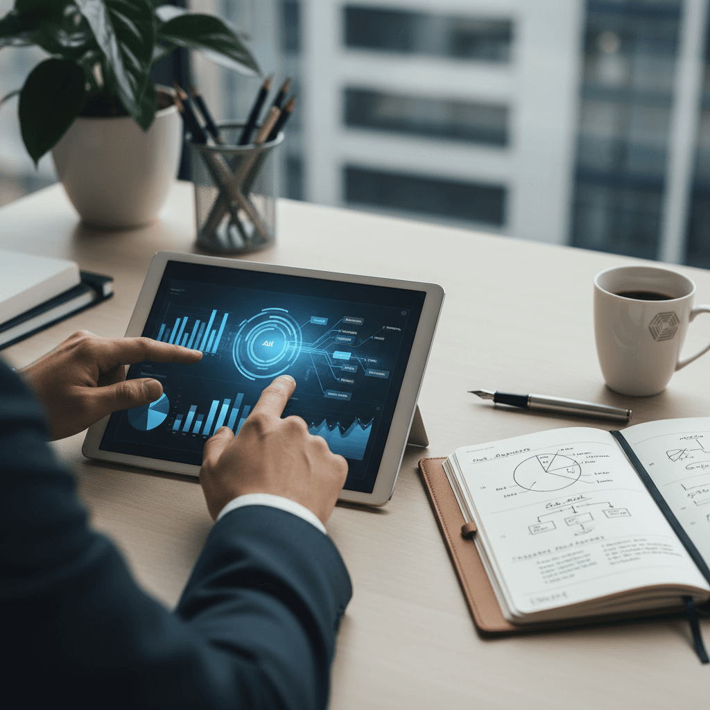 IT consultant reviewing system architecture and technical strategy